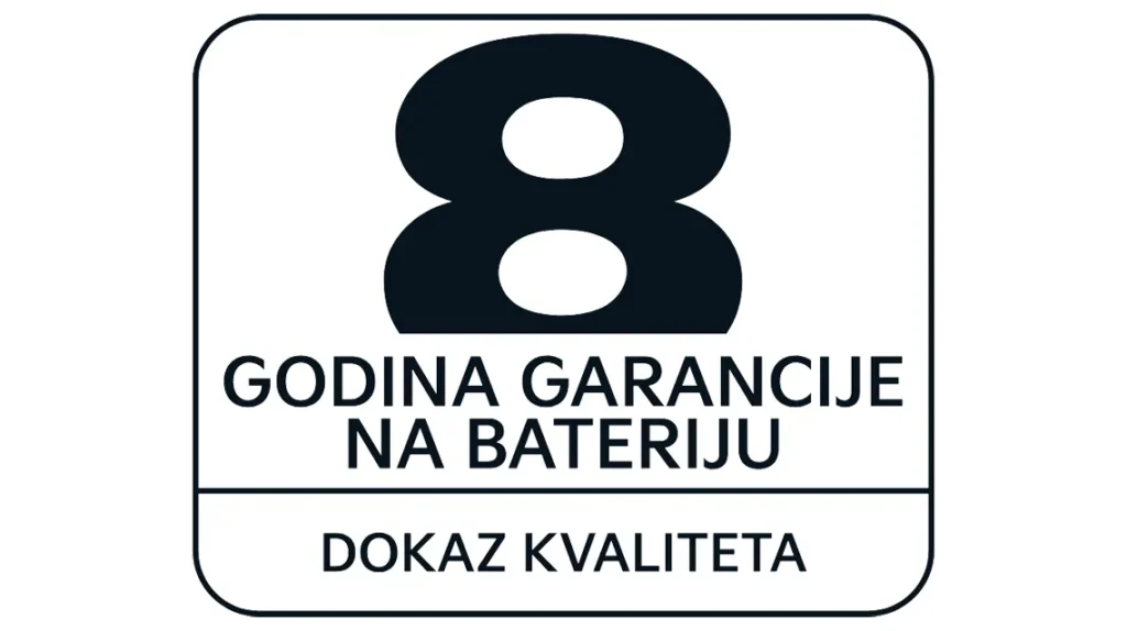 8 godina garancije na bateriju